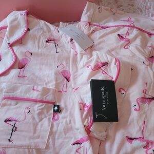 Nwt  Sz L Kate Spade Flamingo Pajama Set